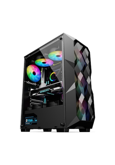 İzoly Midgard Fanlı RGB LEDUsb 3.0 500 W Atx Oyuncu Kasası