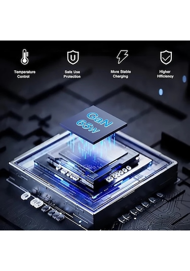 Honeybeeshop Beyaz 65w Gan Hizli Sarj Cihazi 3 Baglanti Noktasi Usb A Ve 2 Usb C Pd Pps Macbook İpad İphone Galaxy Uyumlu