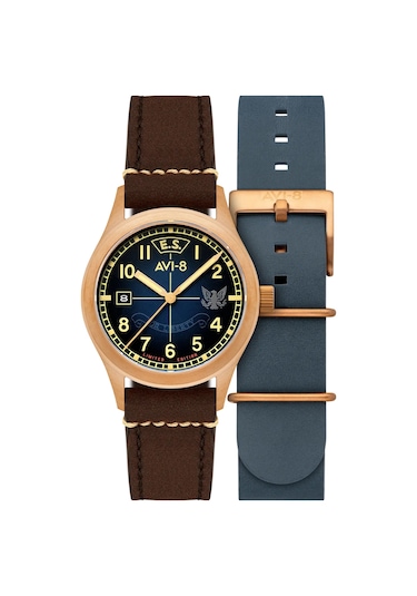 Avı-8 Flyboy Eagle Squadron Automatic Bronze 85th Limited Edition Altın