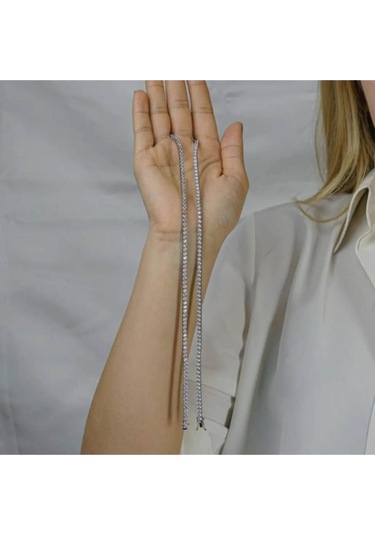 Modagümüşevi Pırlanta Tasarımlı 925 Ayar Gümüş Su Yolu Kolye 3.5 Mm - 55 Cm