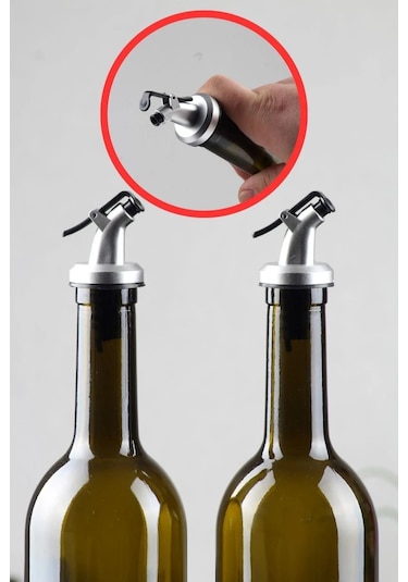 Ahşap Stantlı Amber 2'li 750 Ml Zeytinyağı Sıvıyağ Şişesi Yağd...