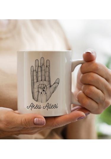 Bk Gift Kişiye Özel İsimli Siyah Beyaz Aile Ve Pati Beyaz Kupa Bardak -1, Anneye Hediye, Yeni Doğum Hediye Kobitmeyencom30304 Bk Gift