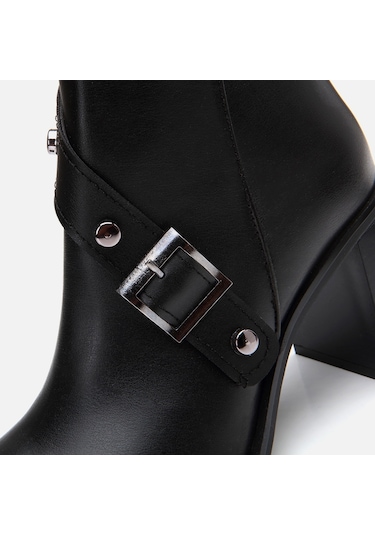 Hotiç Siyah Kadın Topuklu Bot 01boh295350a100 Siyah-black Siyah