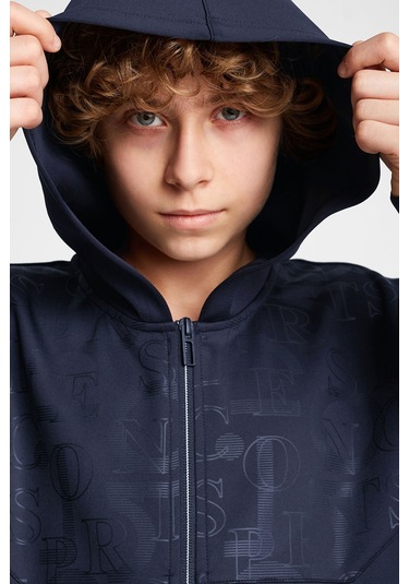 Lescon Çocuk Fermuarlı Kapüşonlu Sweatshirt 25n-3135 Lacivert