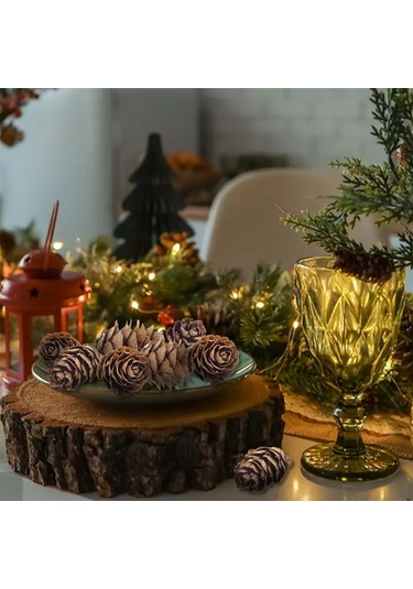 Doğal Kurutulmuş Çam Kozalak Seti-75 Gr, Hobi Ve Yılbaşı Süsü, Hediye Paketleme, 45-50 Adet - 2-3 Cm