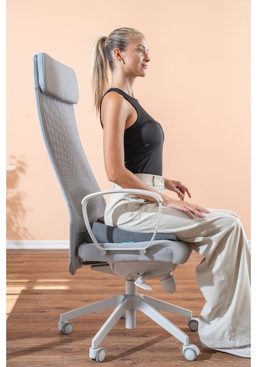 Ortopedik Eğimli Visco Minder Ofis Araba Koltuk Oturma Minderi 42x40x9x2 Cm