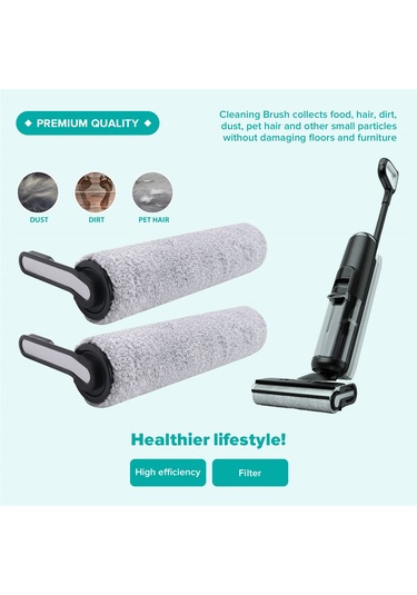 Leasetake Tineco Floor One S5 Kablosuz Islak Ve Kuru Elektrikli Süpürge İçin Silindir Fırça Ve Elektrikli Süpürge Filtresi