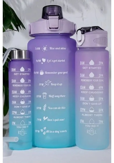 River World Su Matarası Motivasyon Amaçlı Günlük Kullanım Renkli Renkli