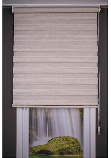 Oba Perde Bambu Pileli Zebra Perde Beyaz 120 x 190