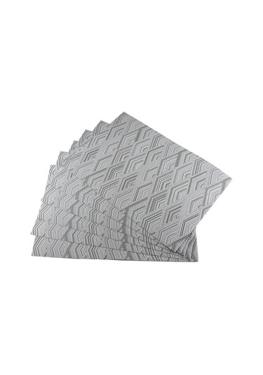 Açık Gri 4 Adet/takım Pvc Placemat Yemek Masası Paspas Seti De Masa Kase Ped Peçete Yemek Masası Tepsisi Mat Bardak Çocuk Masası Seti Açık Gri