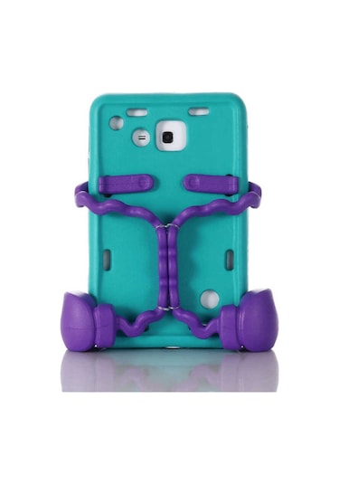 Galaxy Uyumlu  Tab 3 Lite 7.0 T110 Zore Eva Boxer Tablet Silikon - Mavi Arka Kapak