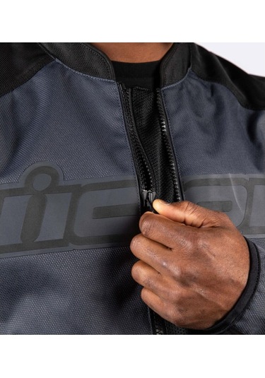 Icon Overlord 3 Korumalı Motosiklet Montu Siyah Koyu Gri