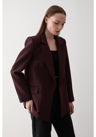 Mürdüm Blazer Ceket - 7560 Mürdüm