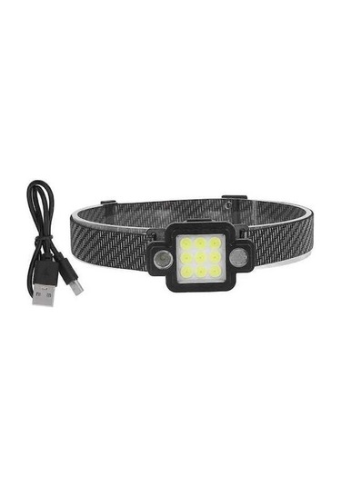 Bloomnest 2400mah Pil Usb Şarjlı Kafa Lambası, Cob Baş Boyun Uyarı Lambası, Su Geçirmez G809, Gece Yürüyüşü İçin Asorti Asorti Çok Renkli