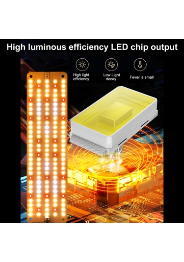 Geeroyoo "bitki Büyüme Led Panosu: 24 Saat Zamanlayıcı, 6 Parlaklık Seviyesi, İç Mekan Bitkileri İçin Tam Spektrum Işık" Diğer