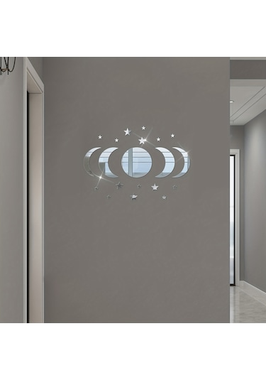 Geekyou 20 Adet Ay-yıldız Desenli Akrilik Duvar Sticker, Ramazan Bayramı Ve Parti Dekorasyonu, Ev Dekoru Malzemesi