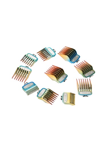 Vkemall Wahl Elektrik Saç Bıçağı İçin 10'lu Abs Renkli Metal Kaplama Limit Taramalar Seti 1.5mm-25mm - Saç Kesimi Ve Şekillendirme Aracı