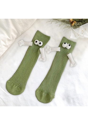 Suntek Sevimli Orta Tüp Çorap Kulüp Ünlü Ayak Komik Yeşil Yeşil