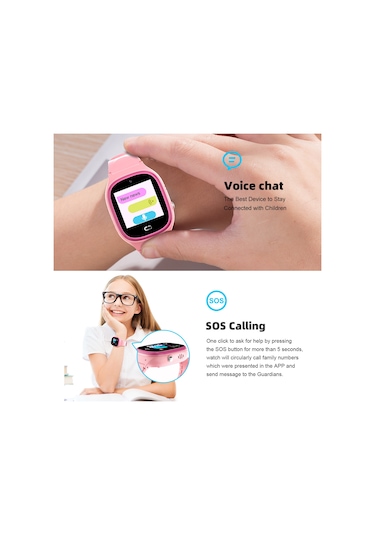 Geeksen Td-45 2g Çocuk Akıllı Telefon Saati Çocuk Sos Çağrı Sesli Sohbet Ip67 Su Geçirmez Nano Sım Kart Yuvası İle Lbs Konum Kamera Saat Silikon Kayış Kız Erkek Oyuncakları Akıllı Saat (İthalatçı Garantili)