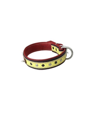 Ln Leather Gerçek Deri Orta Irk Yumuşak Dokulu 3,5 X 65 Cm Tasma Sarı Siyah