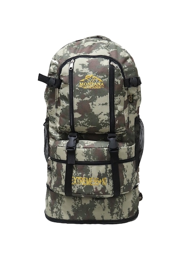 Bvlx Montana Körüklü Dağcı Sırt Çantası Su Geçirmez 65lt Kamuflaj Çok Renkli