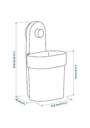 Ikea Öbonäs Vantuzlu Kutu 10 Cm Bej