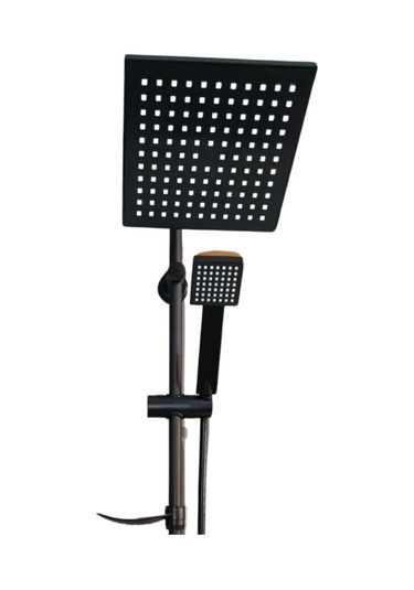 Rudi Armatür Pirinç Yönlendiricili Siyah Renk Robot Duş Seti Siyah