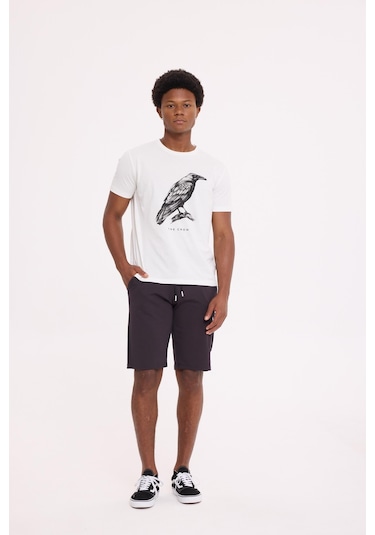 The Crow Cash Cargo Sweatshort Antrasit Polyester Pamuk Şort Antrasit