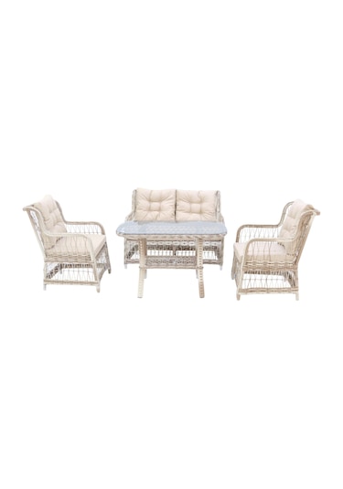Lavida Bahçe Oturma Takımı Rattan 2+1+1 Ve Sehpa