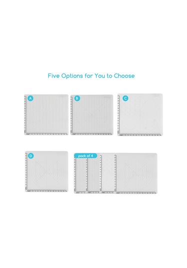 Kangvka Silikon 3d Kalem Çizim Matı D Tipi Beyaz - Çeşitli Şekil Yivleri İle Isı Dayanıklı, 2 Adet Rastgele Renkli Parmak Kapağı İle