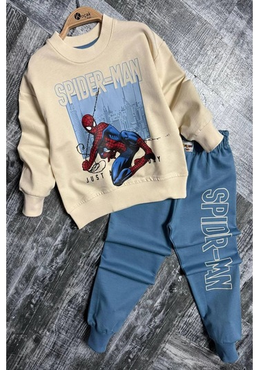 Örümcek Adam Mavi Renk Erkek Çocuk Eşofman Takım Mavi