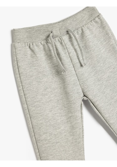 Koton Beli Bağlamalı Pamuk Karışımlı Basic Jogger Eşofman Altı Gri 5smb40034tk Gri
