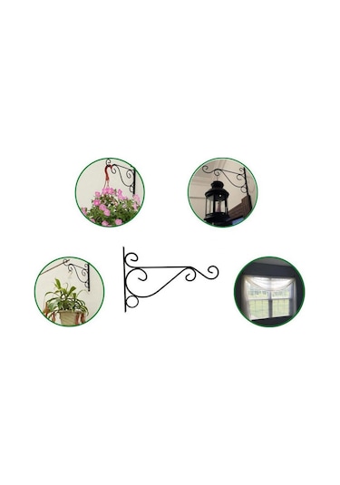 Bronz Metal Demir Duvar Askı Aparatı Sanat Bitki Tutucu Askı Kancası Ev Bahçe Dekor L