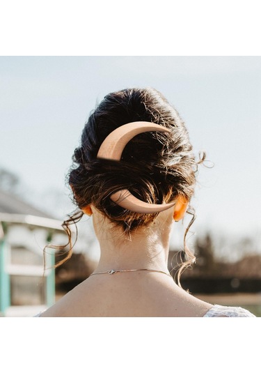 Suntek Saç Çatalı Ahşap Hafif Tarak Kız Çocuk Kahverengi Kahverengi