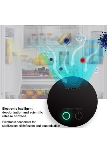 Fastbuy Önemli Bilgi: Bu Ürün Pil Dahil Değil. Ozonlu İç Mekan Kokusu Giderici: Bulaşıkten Korumak, Taze Tutmak - Buzdolabı, Siyah