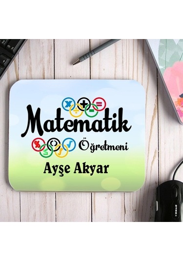 Matematik Öğretmenine Özel Isimli Mouse Pad