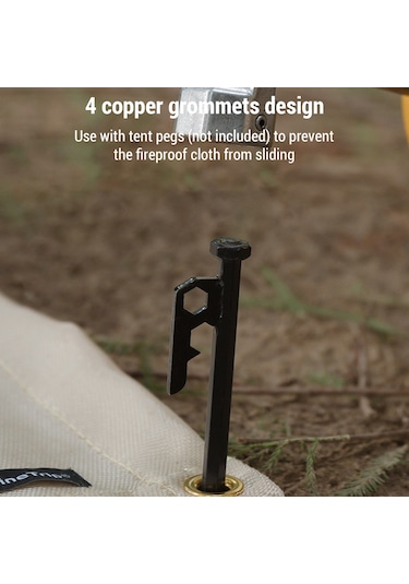 Springsun Fiberglaslı Isıya Dayanıklı Mangal Yastığı - 80x80 Cm M Boyutu, Yangına Ve Isıya Dayanıklı, Piknik Ve Outdoor Kullanıma Uygun Çok Renkli