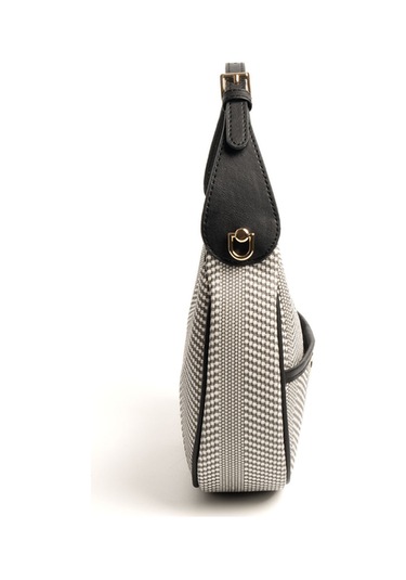 Silver Polo Kadın Omuz Çanta 1194 Siyah Beyaz