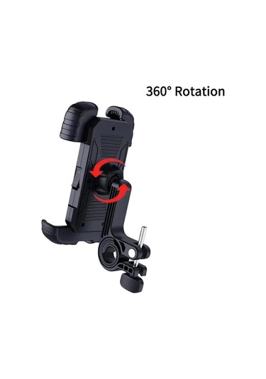 360 Derece Ayarlanabilen Gidon Bağlantılı Bisiklet Motosiklet İçin Abs 4-7.8 İnç Telefon Tutucu - 9087252368776ynt