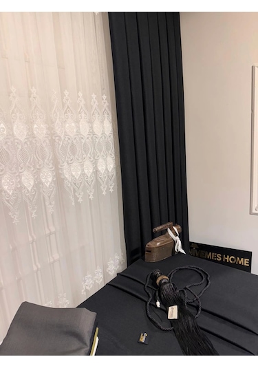 Nivemeshome Keten Trend Masa Örtüsü Siyah Apm Çok Renkli