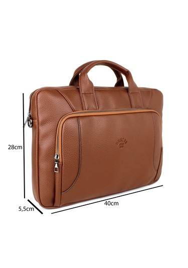 Taba Renk Evrak Ve Laptop Çantası 15,6 İnç Unisex Taba