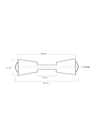 Orta Makara Takozu 20 Cm Şeffaf Kırmızı