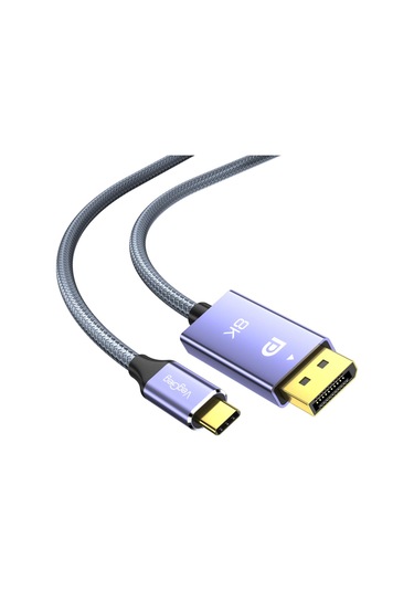 Veggieg 8k/60hz 4k/144hz/120hz Type-c 3.1 To Displayport 1.4 Çift Yönlü Kablo 2 Metre