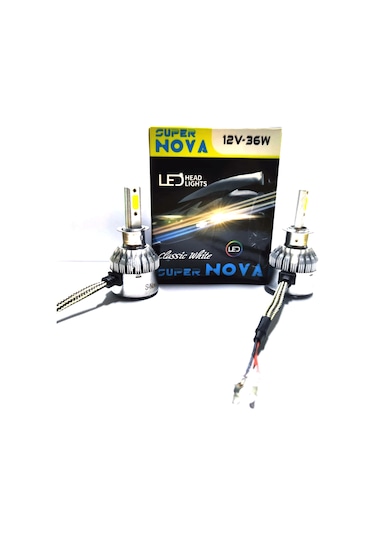 Supernova Buz Mavi H3 Simsek Etkili Zenon Cob Led Xenon Led Headl