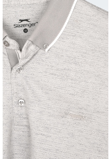 Slazenger Zeru Erkek Polo Yaka Gri Tişört