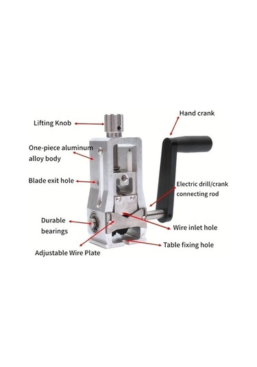 Besthome1 Dream011 Alüminyum Tel Sıpırı Manual Ve Matkap Kablo Sıpırma Makinesi 1 Takım 4 Adet Hurda Bakır