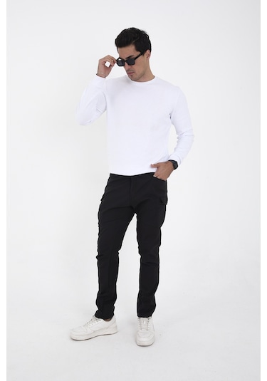 Camp Scoutland Camp592 Outdoor Softshell Su Ve Rüzgara Dayanıklı içi Polarlı Kışlık Erkek Siyah Taktik Pantolon Siyah