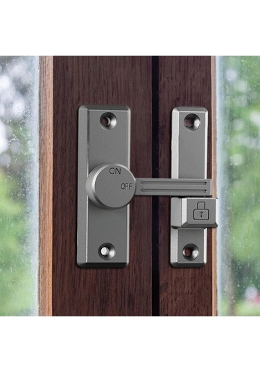 Besthome1 İyi Parti Suntek Kapı Mandalı Koruması Ev Ofis Ahır Sürgülü Gri