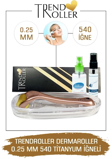 Trendroller Dermaroller 0.25mm Titanyum 540 Iğne Orijinal Derma R