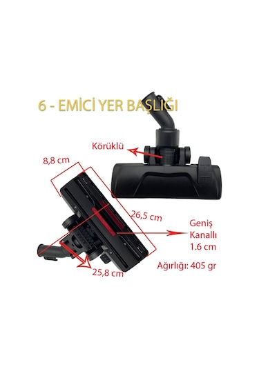 Arzum Ar4054 Cleanart Silence Pro Uyumlu Süpürge Emici Yer Başlık (516602352)